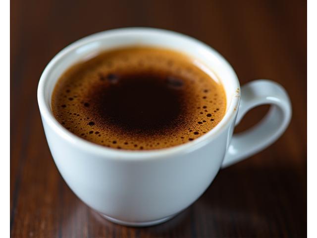 A shot of rich, dark espresso
